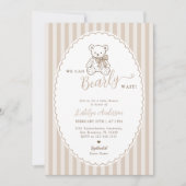 Teddy Bear Vintage Baby Shower Invitation (Devant)