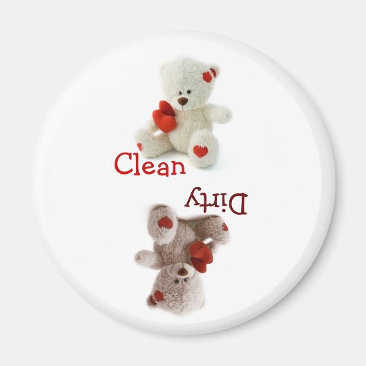 Teddy Bear Vuile Schone Magneet (Voorkant)