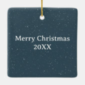 Teddy Bear Watching Santa Claus Keramisch Ornament (Achterkant)