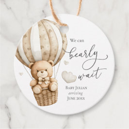 Teddy Bear, we kunnen Baby shower afwachten Bedankjes Labels