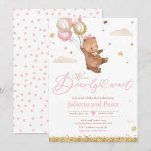 Teddy Bear, we kunnen wachten op Baby shower Kaart