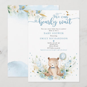 Teddy Bear, we kunnen wachten op Baby shower Kaart