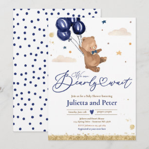 Teddy Bear, we kunnen wachten op Baby shower van d Kaart
