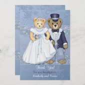 Teddy Bear Wedding Bedankt - Aanpassen (Voorkant / Achterkant)