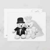 Teddy Bear Wedding Briefkaart (Voorkant / Achterkant)