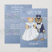 Teddy Bear Wedding RSVP-ver 2 RSVP Kaartje (Voorkant / Achterkant)