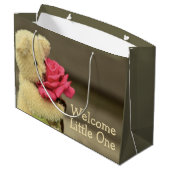 Teddy Bear Welkom Baby Large Cadeautasje (Achterkant Gekanteld)