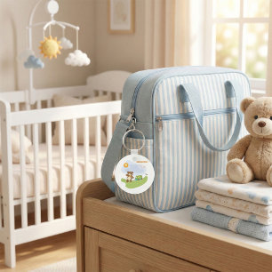 Teddy Bear Welkom Baby Nursery Design Sleutelhanger