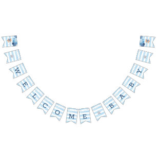 Teddy Bear Welkom Baby Shower slinger vlaggenbanne Vlaggetjes