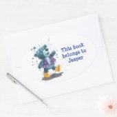 Teddy Bear Willie gepersonaliseerd boek Sticker (Envelop)