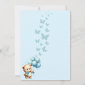 Teddy Bear with balloons baby shower invitation (Dos)