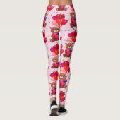 Teddy Bear With Heart Balloons Pattern Leggings (Achterkant)