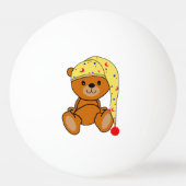 Teddy bear with sleeping cap pingpongballen (Achterkant)