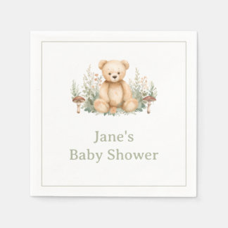 Teddy Bear Woodland Cocktailservetjes Salie Servet