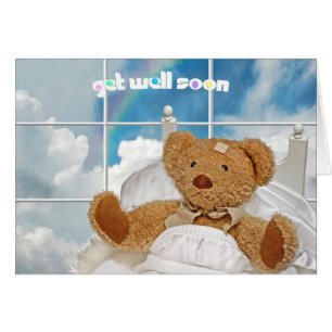 Teddy Bear wordt snel goed met regenboog