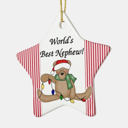 Teddy Bear World's Best Nephew Ornament (Links)