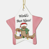Teddy Bear World's beste nichtornament Keramisch Ornament (Links)