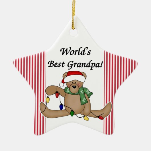 Teddy Bear World's beste opa Ornament (Voorkant)