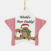 Teddy Bear World's beste pappie-sieraad Keramisch Ornament (Voorkant)