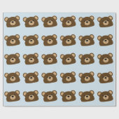 Teddy Bear Wrapping Paper Blue Cadeaupapier (Vlak)