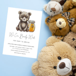 Teddy Bearly Wait Baby Shower Uitnodiging