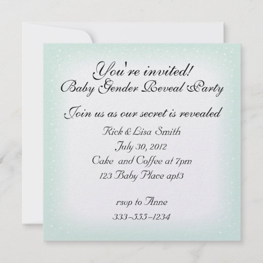 Teddy Bears and Balloons Gender Reopenbaart Party Kaart (Achterkant)