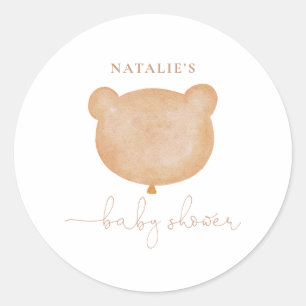 Teddy Bears-Baby shower Ronde Sticker