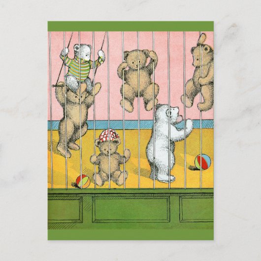 Teddy Bears Behind Bars Briefkaart (Voorkant)