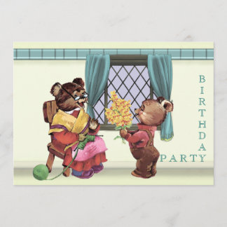 Teddy Bear's Birthday Party Invitation Kaart