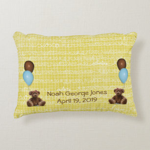 Teddy Bears Blue Balloons Love Baby Accent Pillow Kussen
