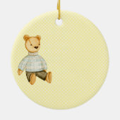 Teddy Bear's eerste baby Keramisch Ornament (Achterkant)