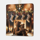 Teddy Bears eerste kerst samen Keramisch Ornament (Links)