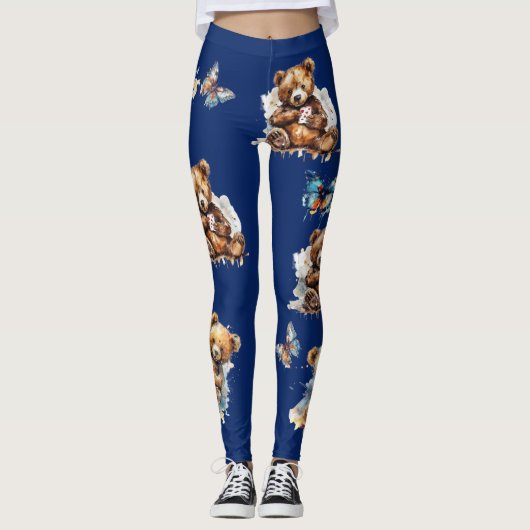 Teddy Bears en Butterflies Leggings (Voorkant)