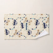 Teddy Bears en Cars Baby Boy Pattern Bad Handdoek (Handdoek)