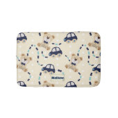 Teddy Bears en Cars Baby Boy Pattern Badmat (Voorkant)