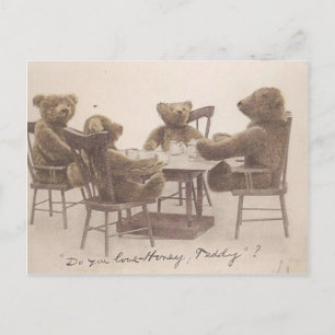  Teddy Bears, hou je van honing? Briefkaart