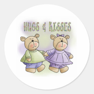 Teddy Bears Hugs en Kisses Ronde Sticker