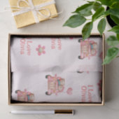 Teddy Bears in Love Driving a Auto - Personalized Tissuepapier (Geschenk)