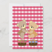 Teddy Bears' picknick verjaardagsfeestje Kaart (Achterkant)