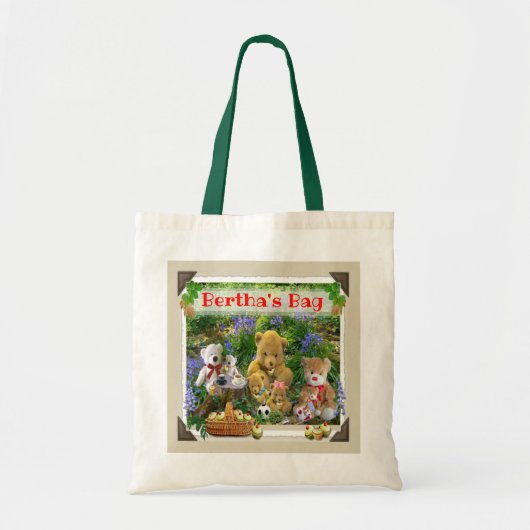 TEDDY BEARS PICNIC GEPERSONALISEERD CANVAS TAS (Voorkant)