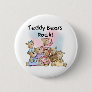 Teddy Bears Rock Ronde Button 5,7 Cm
