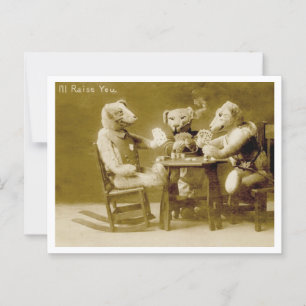 Teddy Bears spelen poker  Briefkaart