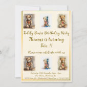 Teddy Bears verjaardagsfeestje Kaart (Voorkant)