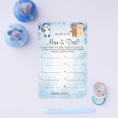 Teddy Bears Waar waren ze Baby shower-spelkaart? Flyer (Enkel)