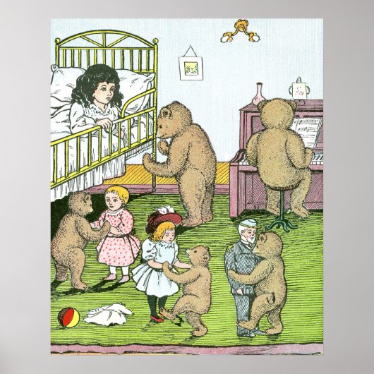 Teddy Bears Waltz met Dolls Poster (Voorkant)