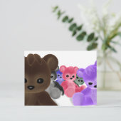 Teddy Bearz Group Briefkaart (Staand voorkant)