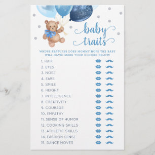 Teddy Beer Baby Eigenschappen Spel Baby Shower