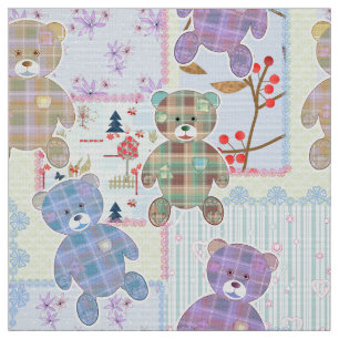 Teddy beer, baby patroon stof