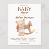 Teddy beer baby shower budget invullen (Voorkant)