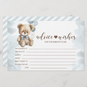 Teddy beer baby shower ouders wensen kaarten